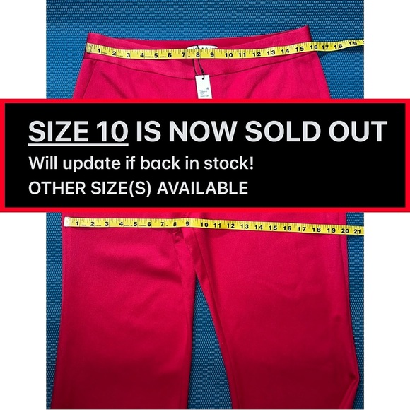 Alice + Olivia Deanna High Rise Red Bootcut Pant - Picture 12 of 17